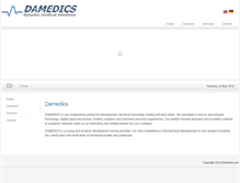 Tablet Screenshot of damedics.com